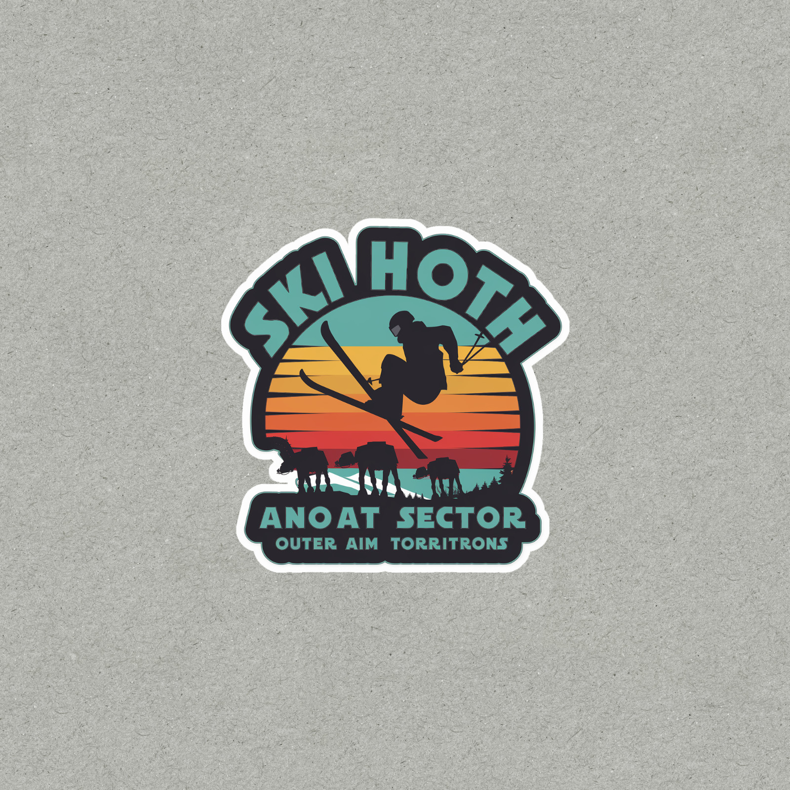 Ski Hoth Ano at Sector Outer Aim Torritrons Retro Ski Resort Sticker #3828
