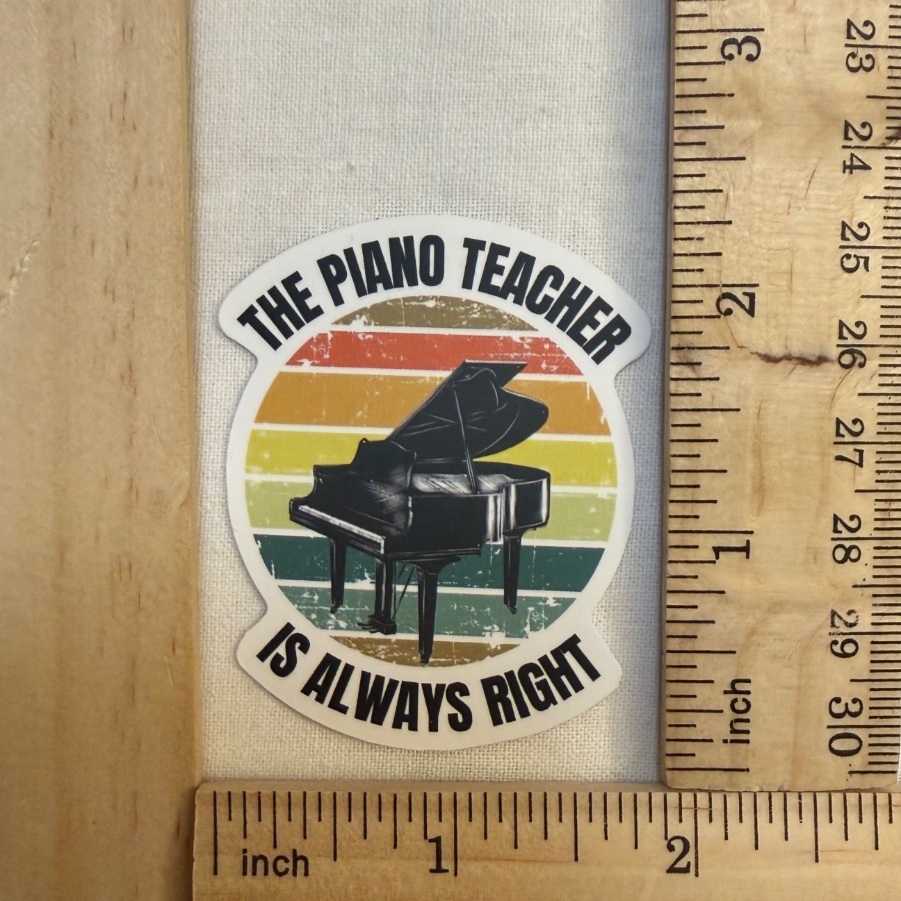 Piano Teacher Sticker No87 Funny Piano Teacher Gift Waterproof Vinyl Style Music