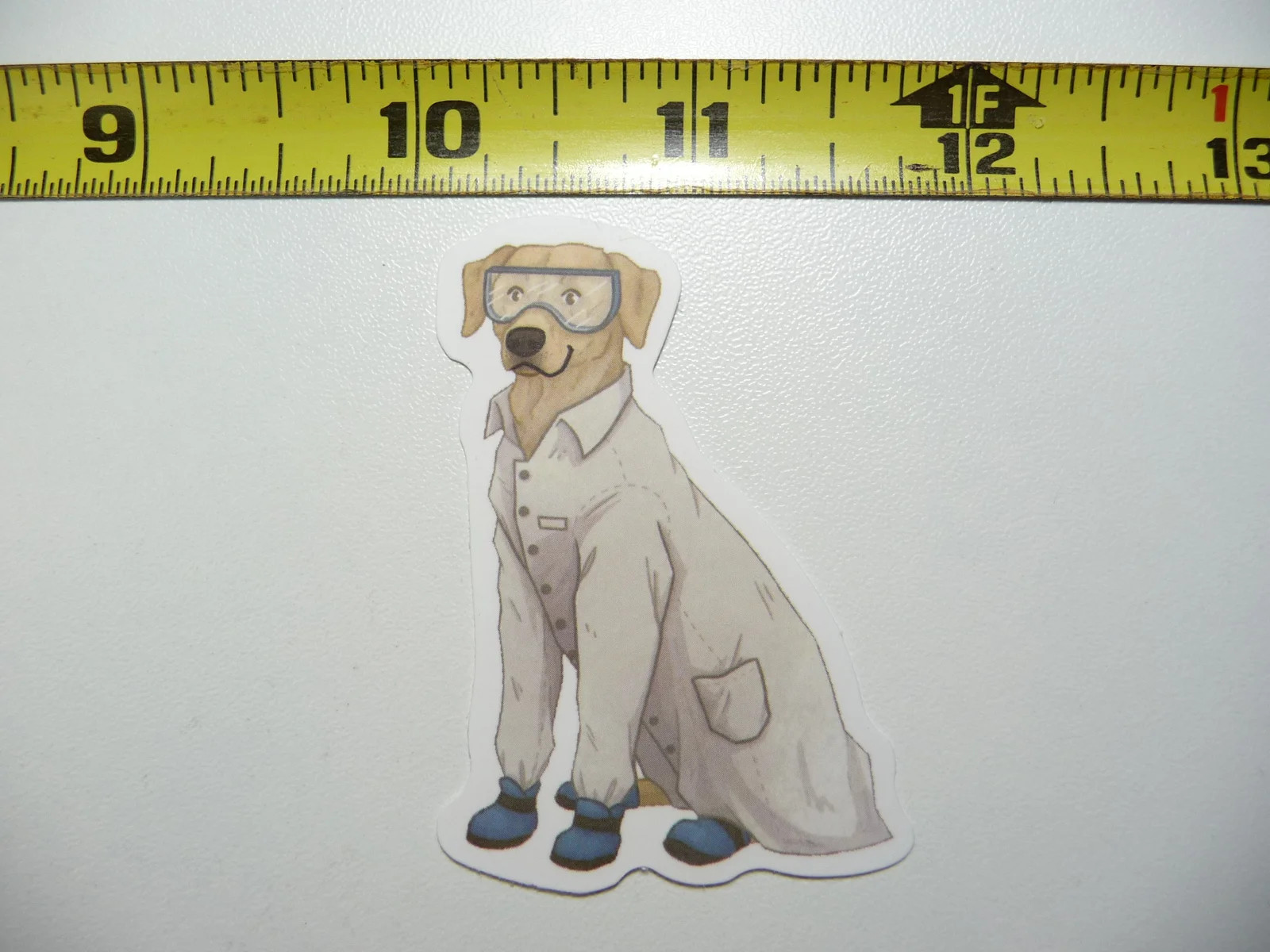 LABRADOR RETRIEVER IN LAB COAT SMALL STICKER DECAL SCHOOL TEACHER PROFESSOR