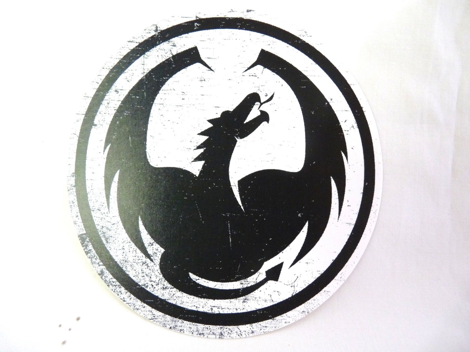 DRAGON ALLIANCE STREET DRAGON DECALS STICKERS 4.25" ROUND BLACK OR WHITE