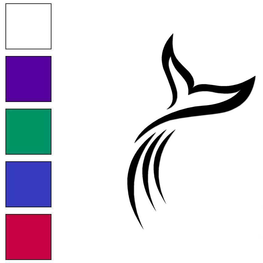 Whale Tail, Vinyl Decal Sticker, Multiple Colors & Sizes #6851