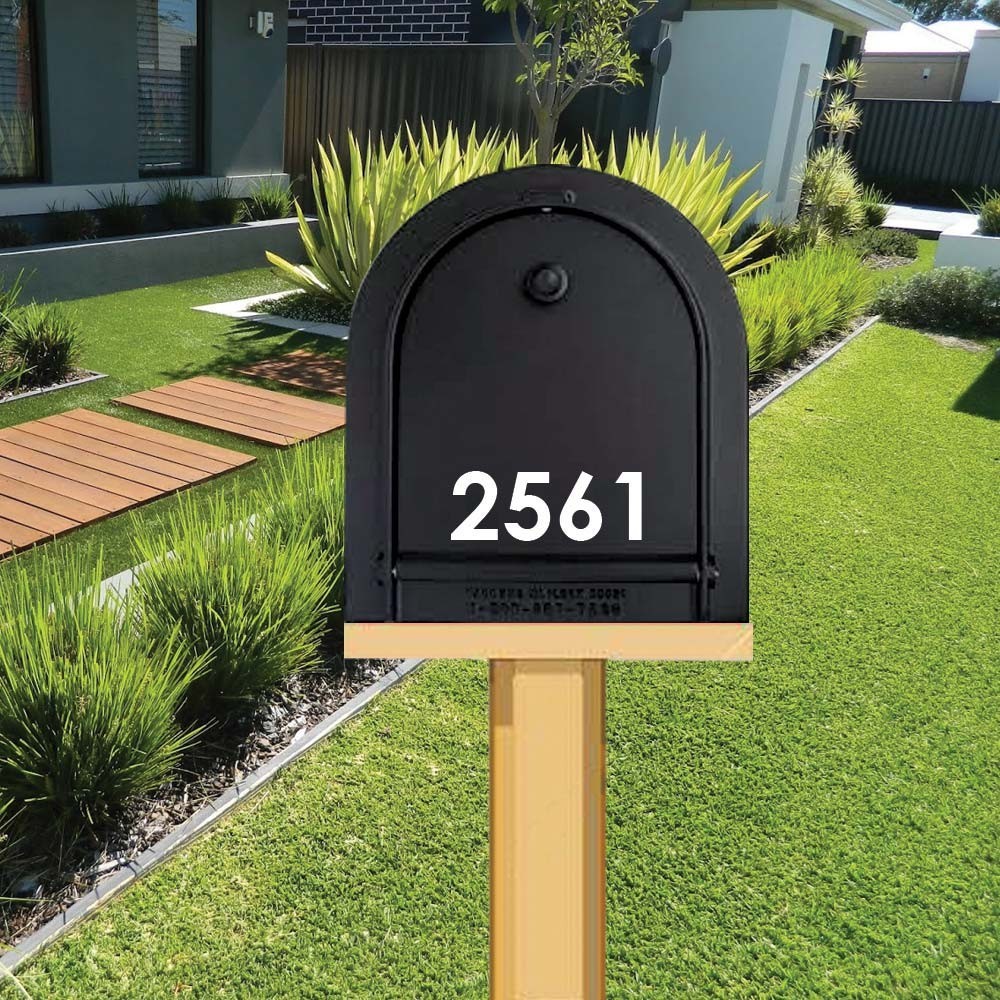 Set of 2-Classic Mailbox Numbers Vinyl Decal, Mailbox Number Stickers – 3 inch