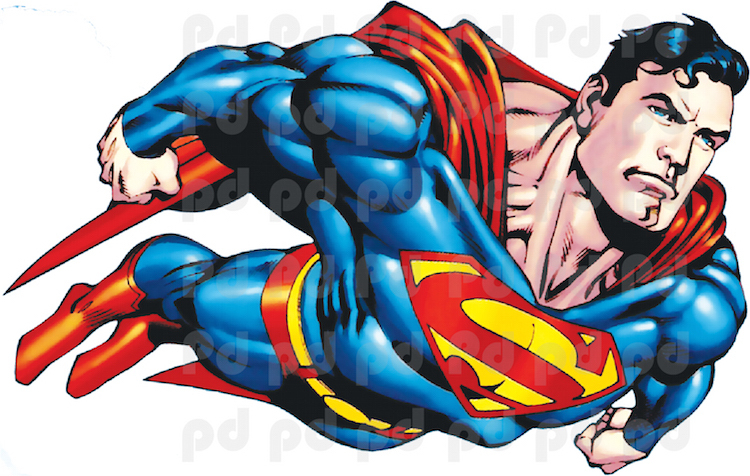 Superman Flying Wall Decal Mural Designs Vinyl DC Comics Justice League s47