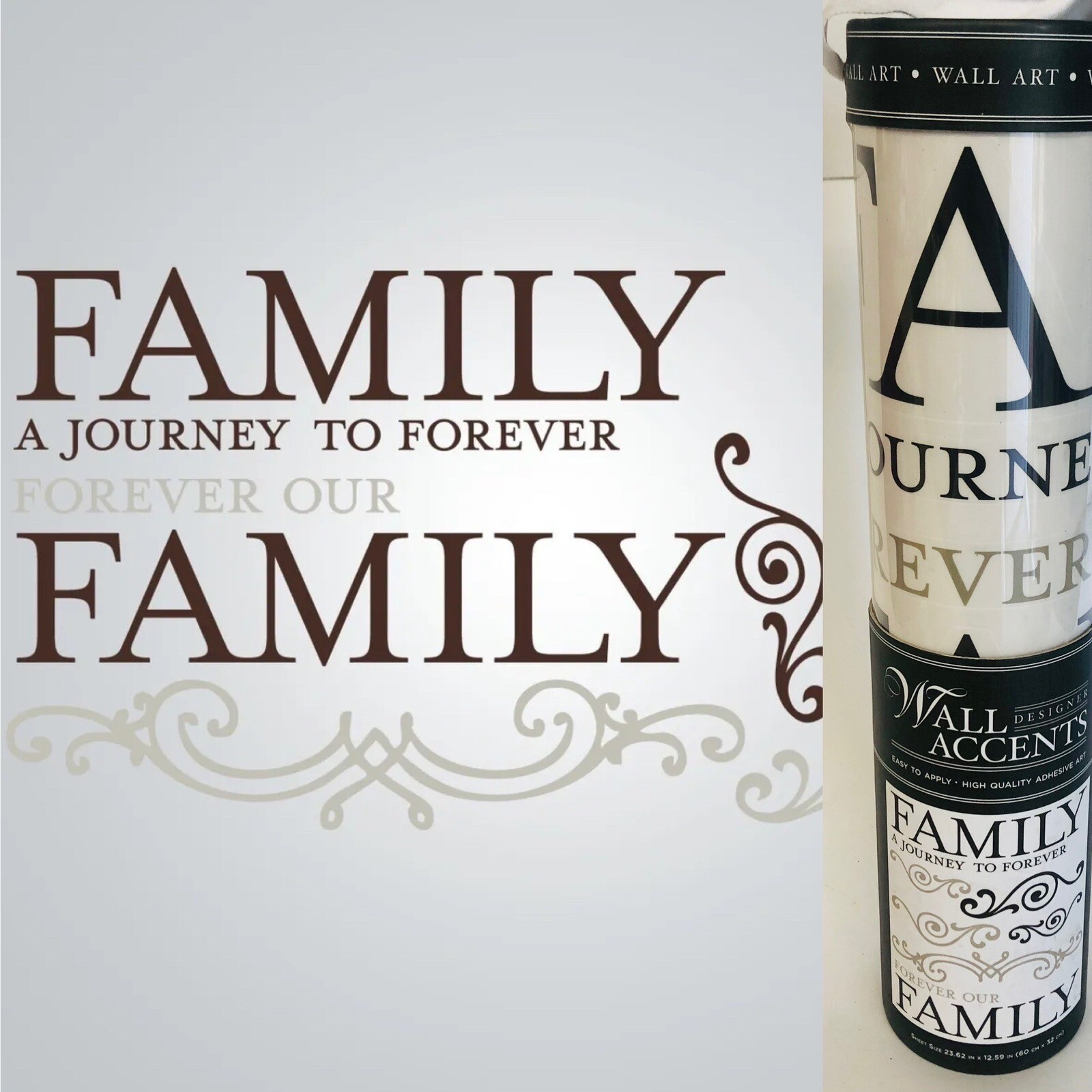 DCWV Decal Wall Art Sticker “ Family A Journey To Forever”