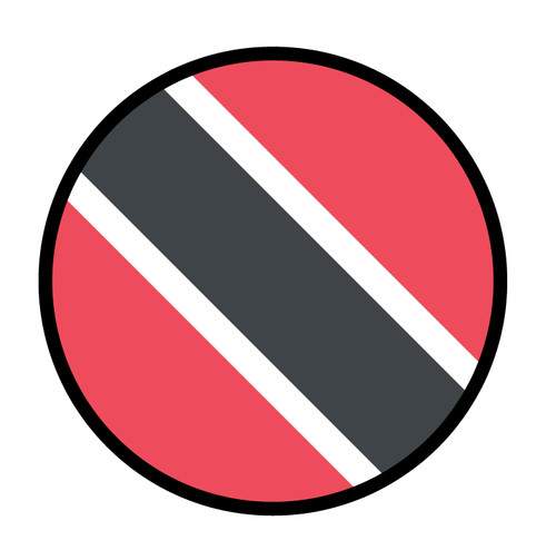 Trinidad and Tobago Flag Circle Sticker Decal