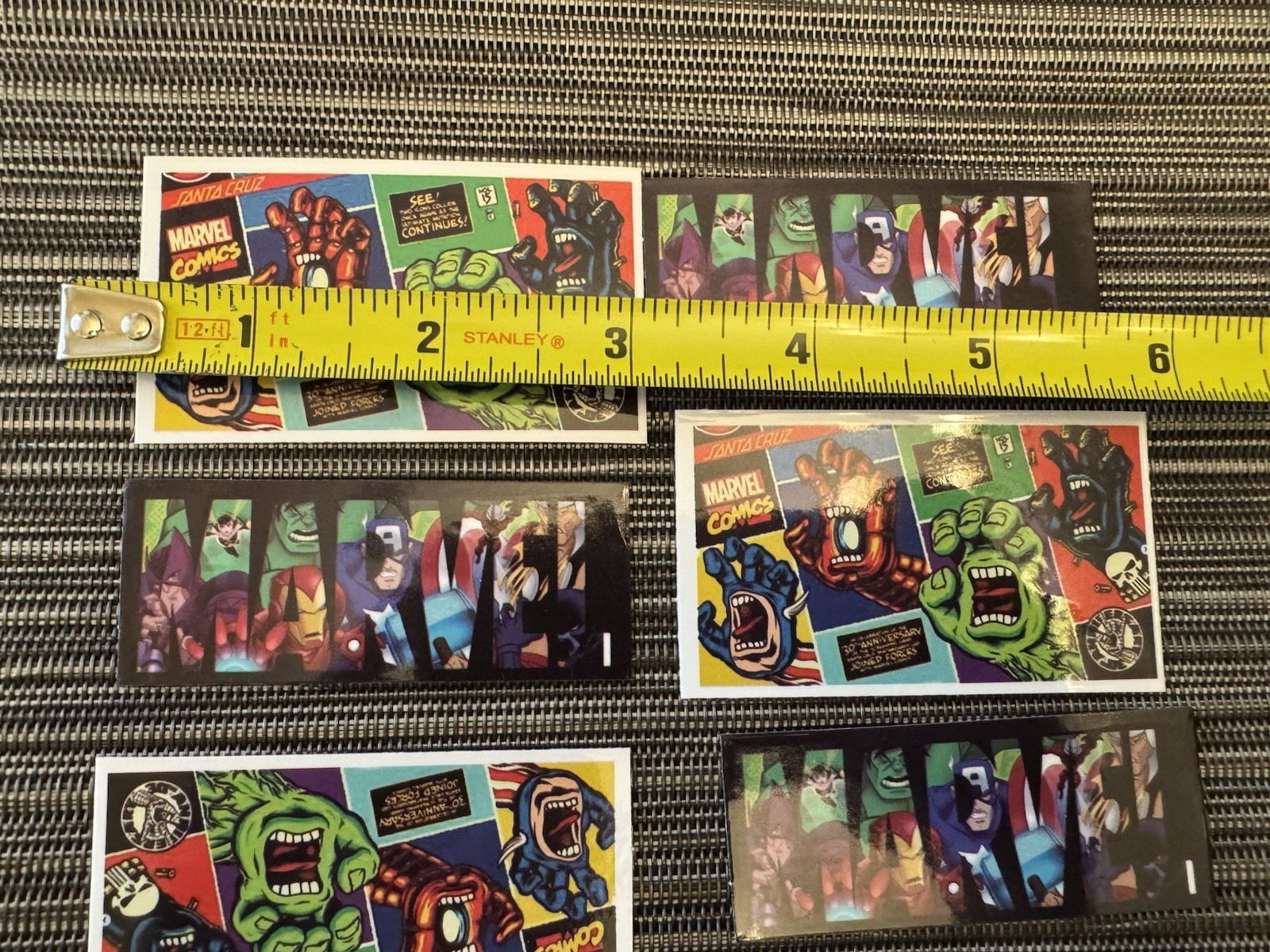 MARVEL COMICS Lot 8 Vending SMALL Sticker Decal Colorful Gaming Entertainment