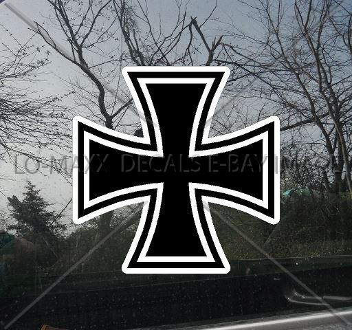 Iron Cross German Military Emblem Aircraft Fighter Bomber Insignia Decal Sticker