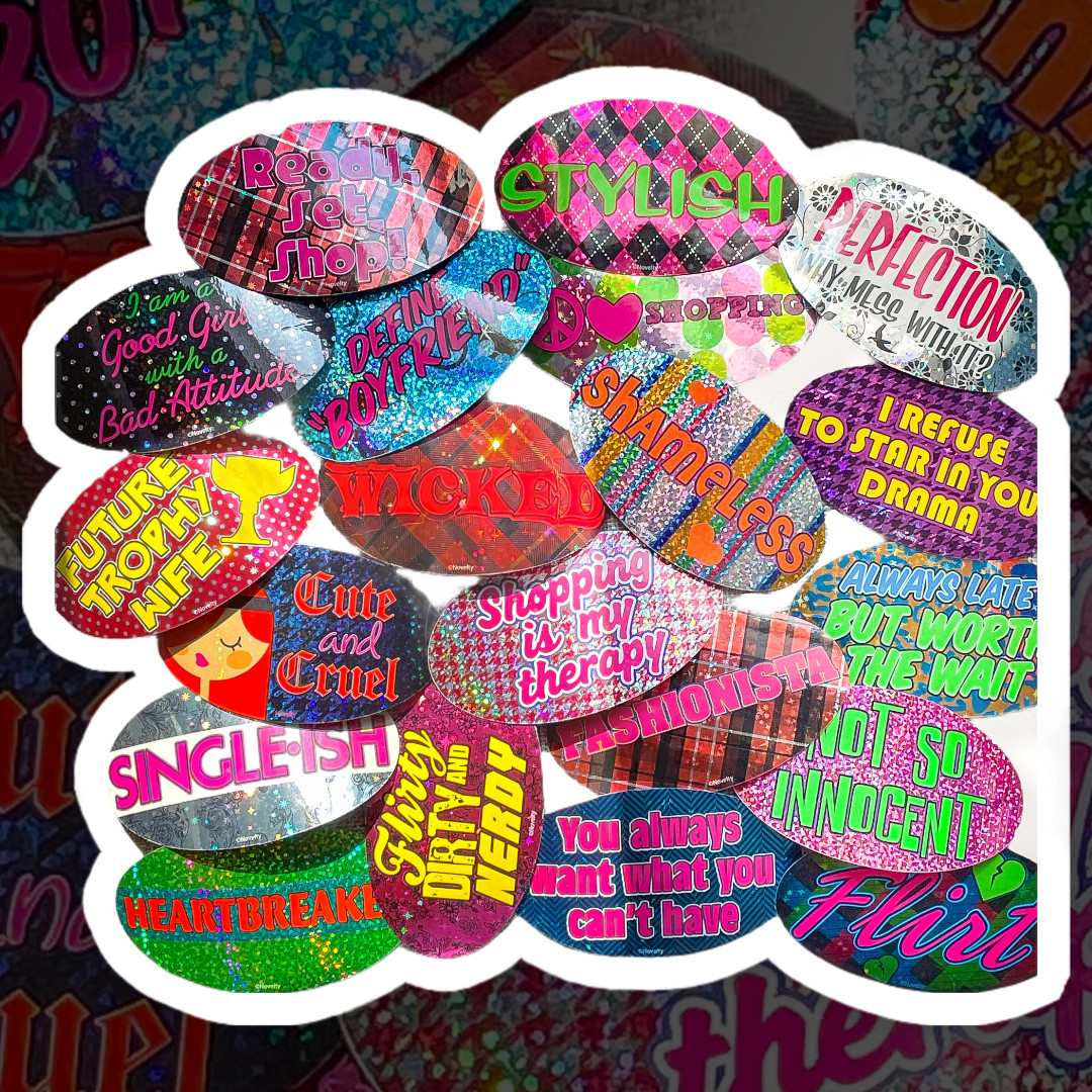 48-in-1 Pack Sassy Novelty Humor Attitude Vinyl Stickers