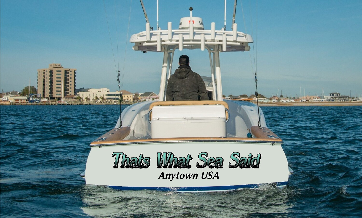 Boat Name Decal 4×24" / Custom Hull Graphic / Premium Marine Vinyl Lettering GRB
