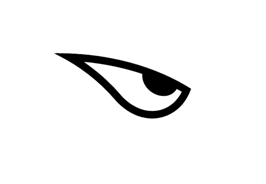 Shark Eyes (Right) Vinyl Decal Sticker 4.5" x 2.1"
