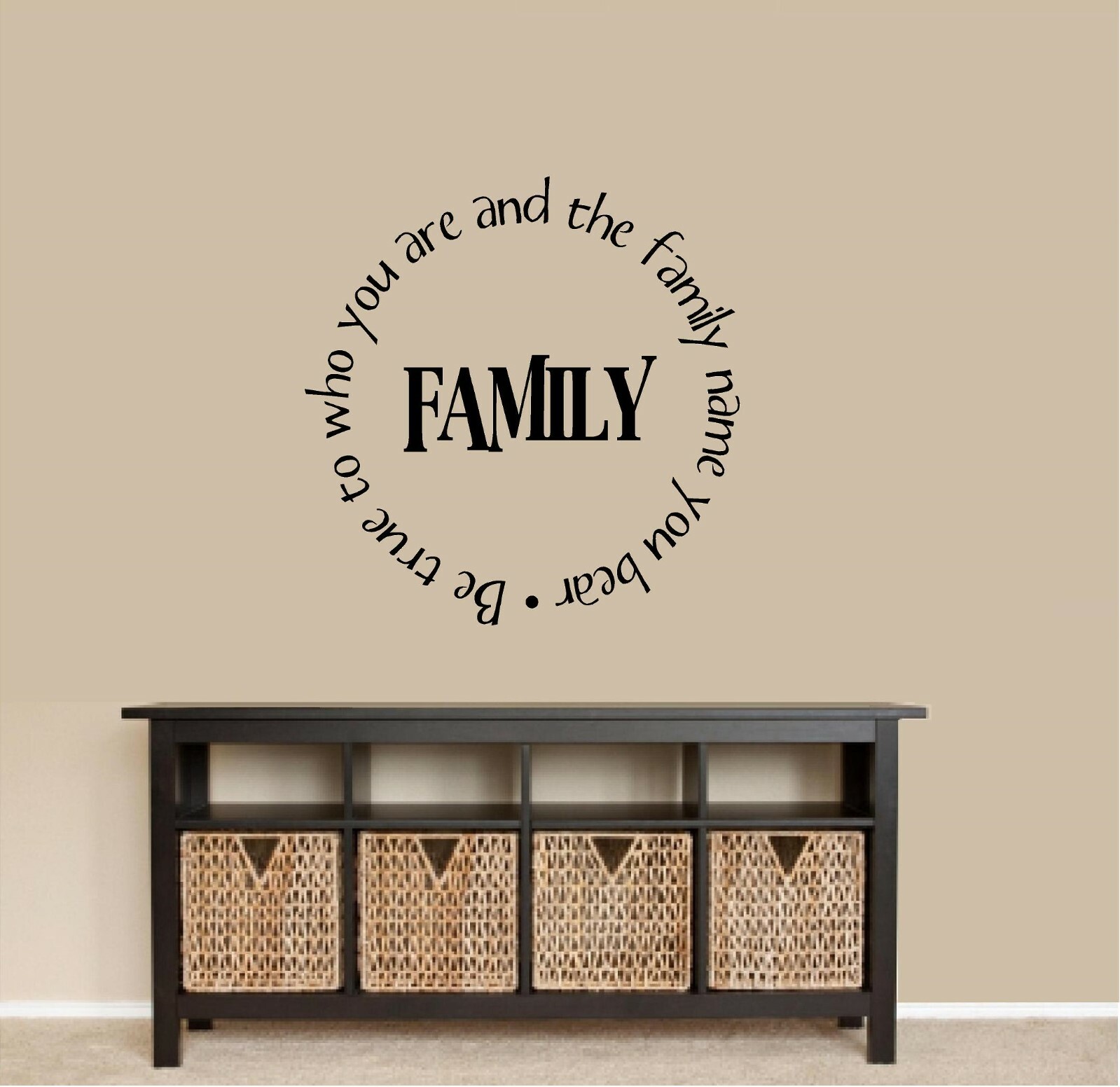 Be True To Who You Are – Family Vinyl Decal Home Décor 12" x 12"