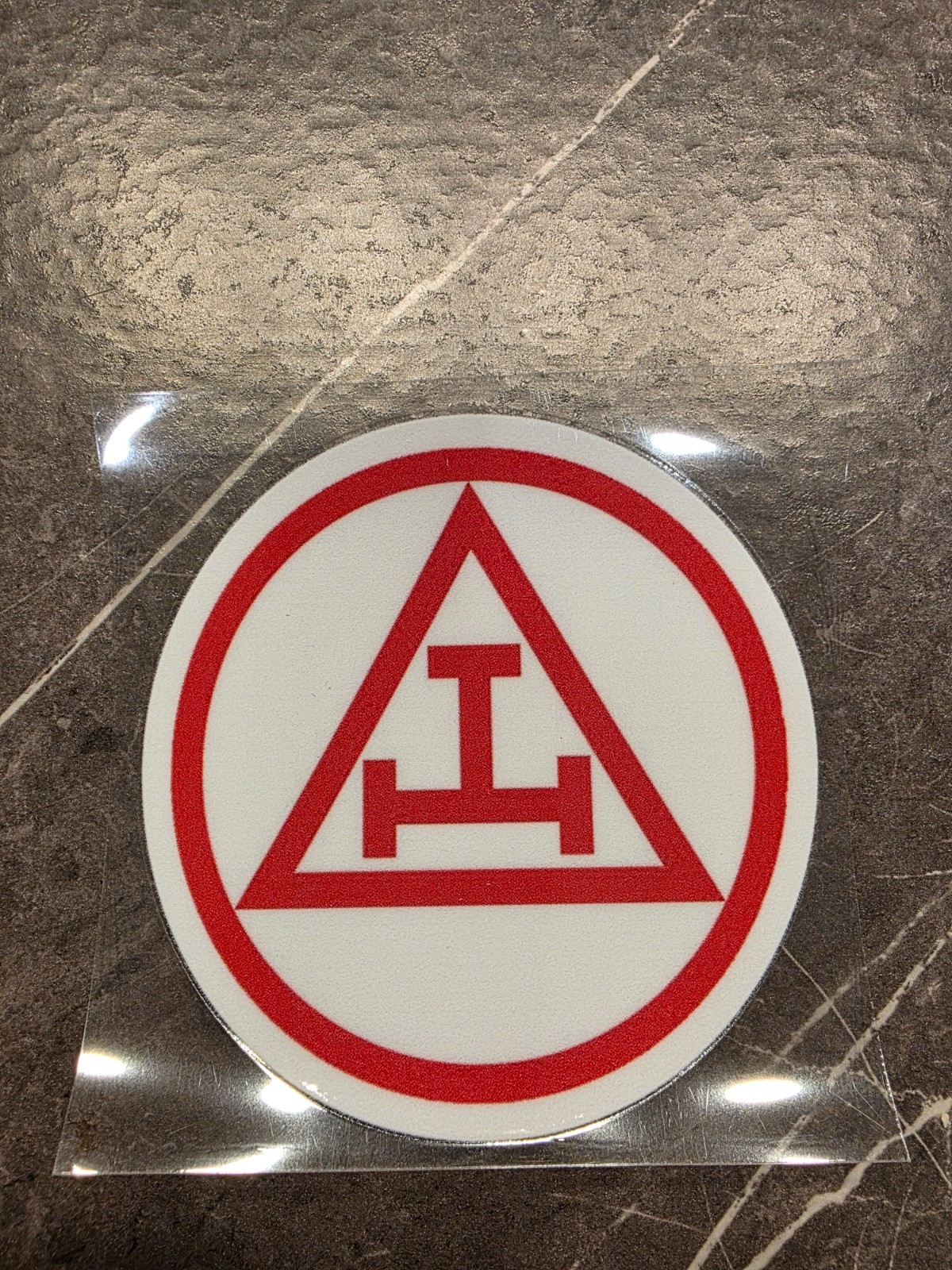 Royal Arch Mason Triple Tau Decal | Masonic RAM Red Symbol UV DTF Sticker