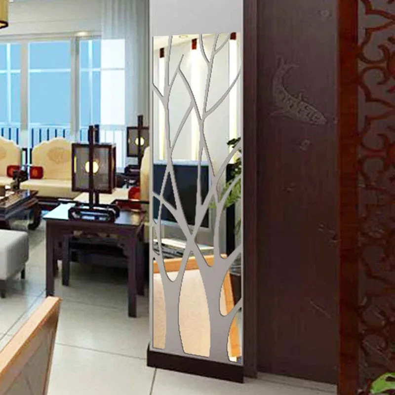 3D Acrylic Mirror Wall Sticker Tree Branch DIY Home Decor Living Room Bedroom