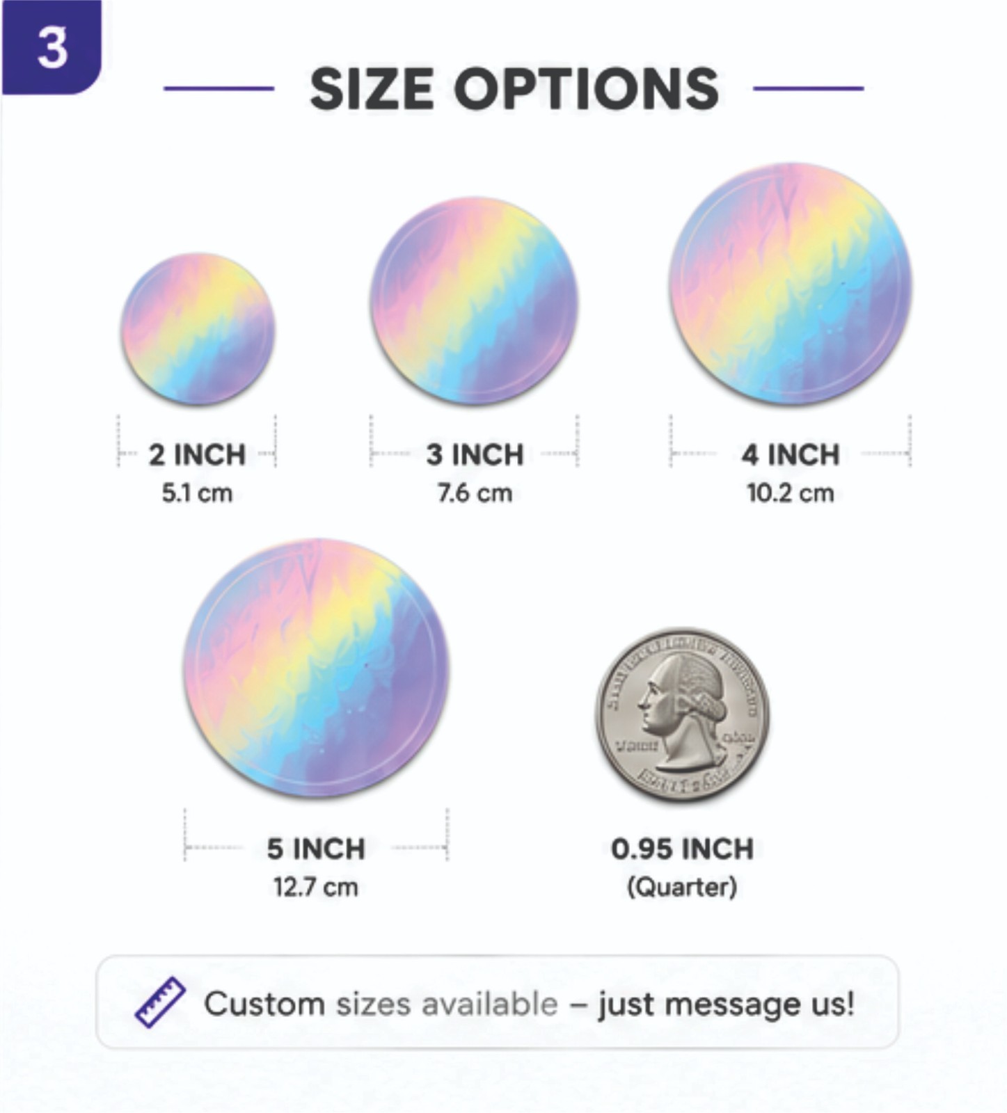 Custom Holographic Logo Stickers Waterproof Vinyl Business Label Packaging
