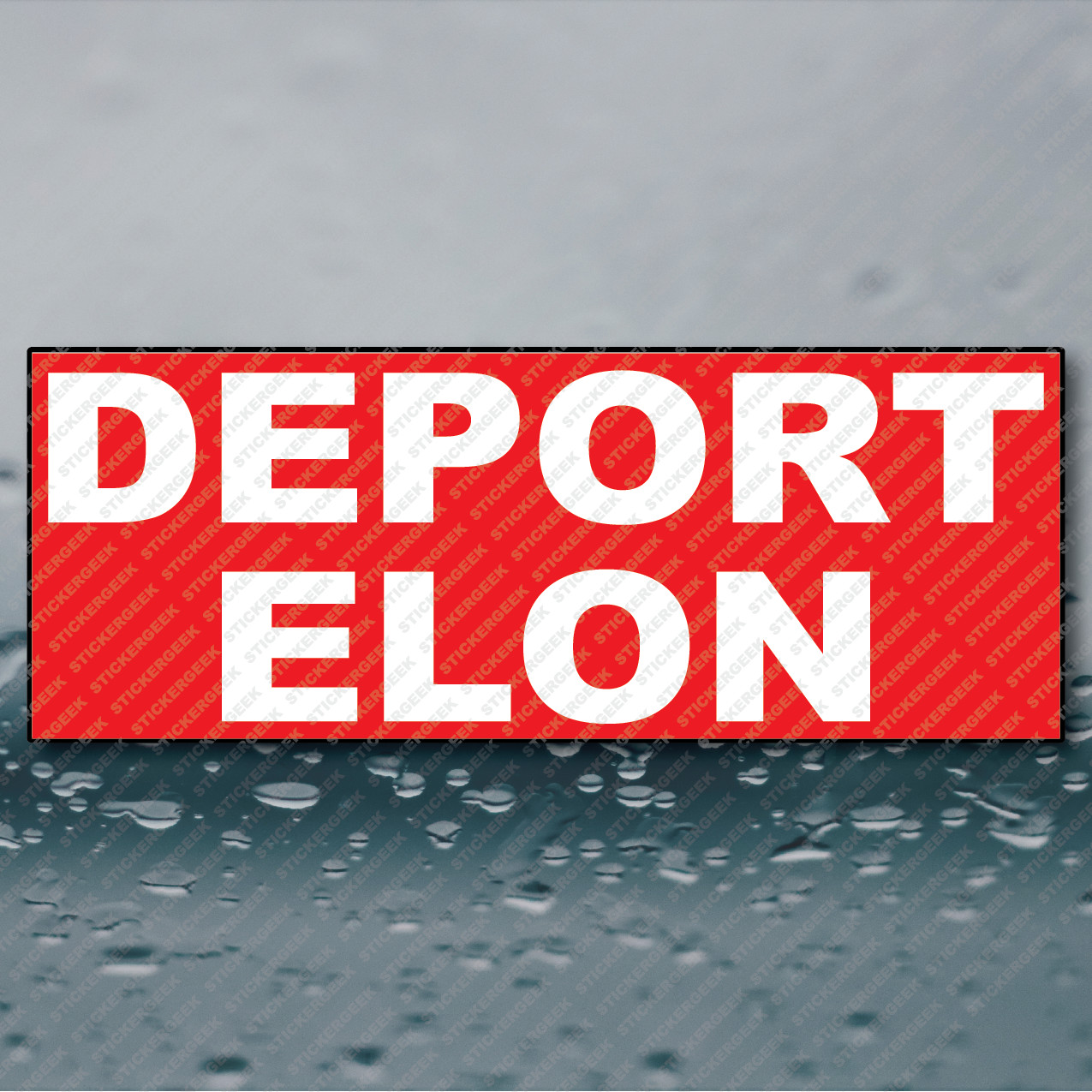 Deport Elon Musk Anti Trump Bumper Sticker Funny Prank Gag Joke 8X3