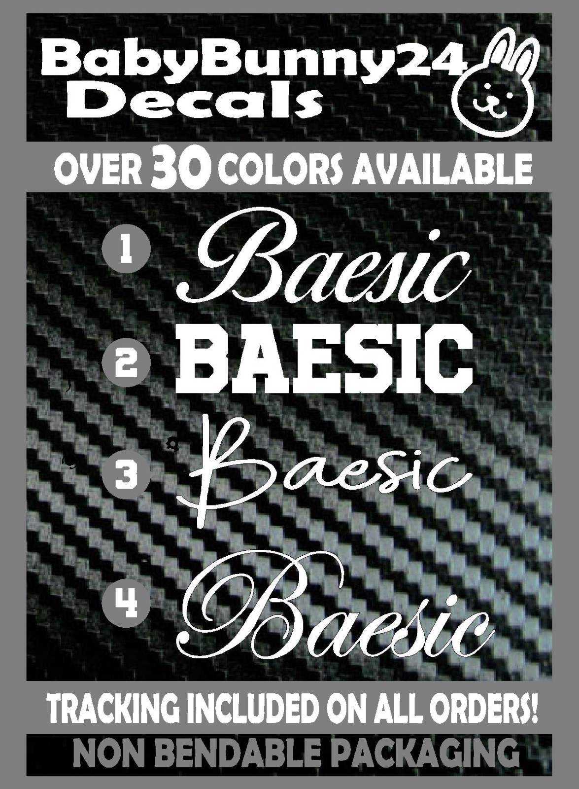 Baesic Vinyl Decal Sticker Car Truck Basic Bae JDM Lady Driven Girl Driver