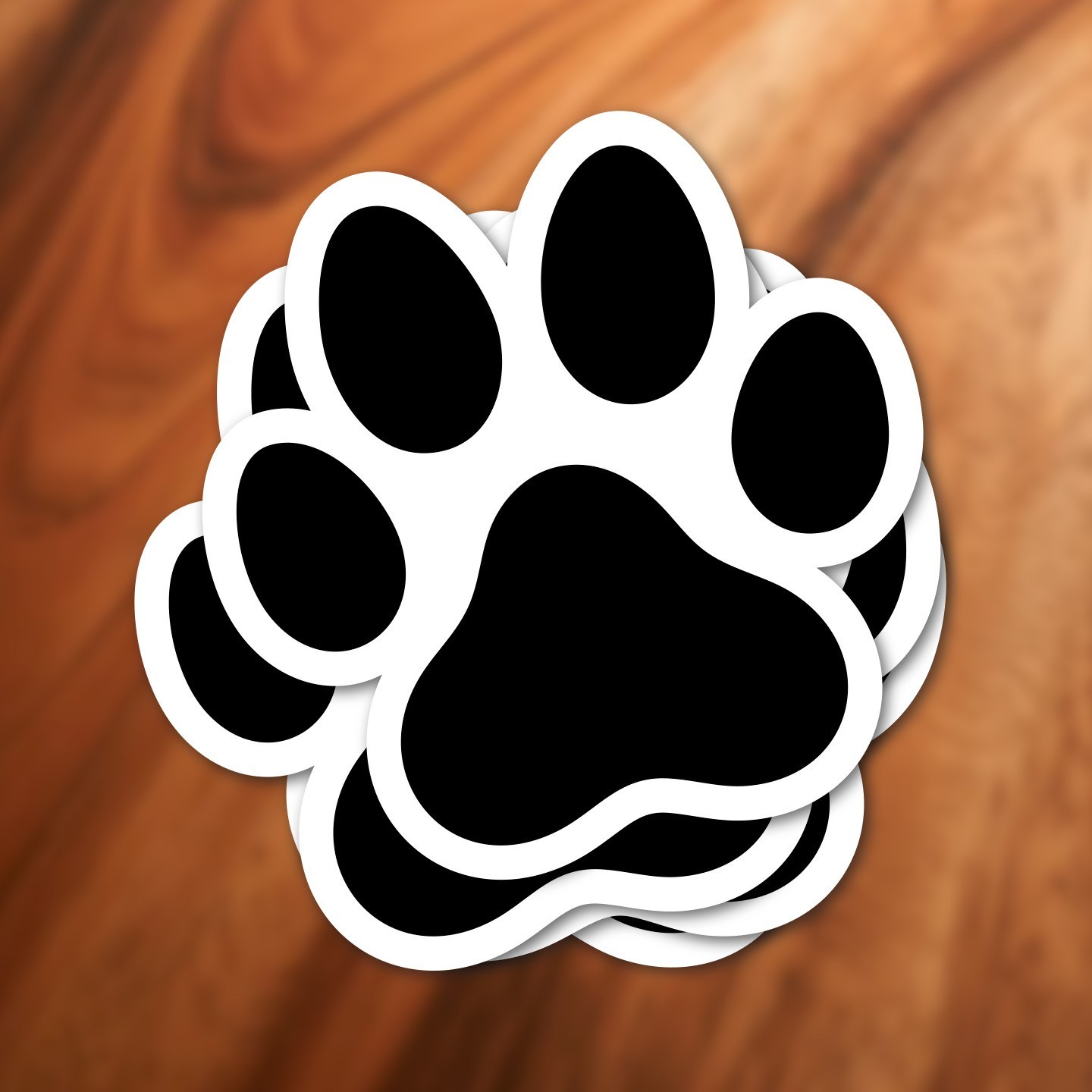 6-Pack Dog Paw Print Decals 2×2" Small Puppy Paws Vinyl Stickers – Free Shipping