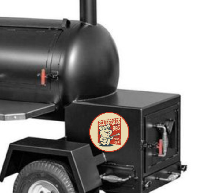BBQ – Bluegrass and BBQ – 4" Vinyl Decal Car Truck Cooler Smoker Bar Laptop