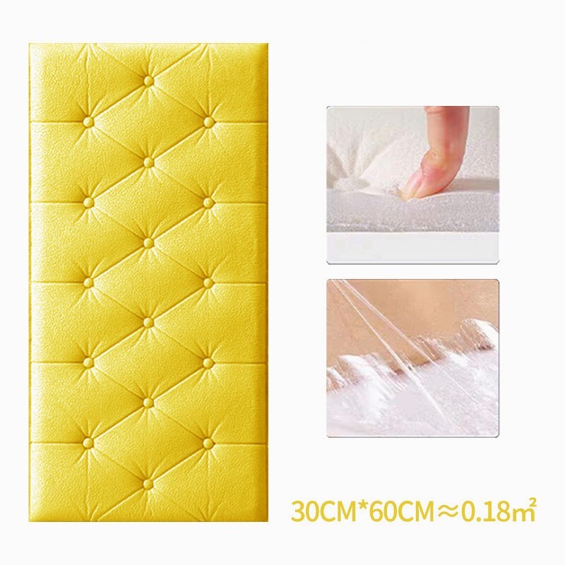 6 pcs 3D Solid Wall Sticker Children's Room Soft Wallpaper Self-Sticking