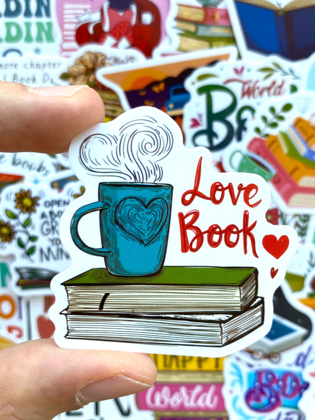 5-50 pcs Love Reading Book Stickers, Cute Fun Bookish Kindle Phone Laptop Decals