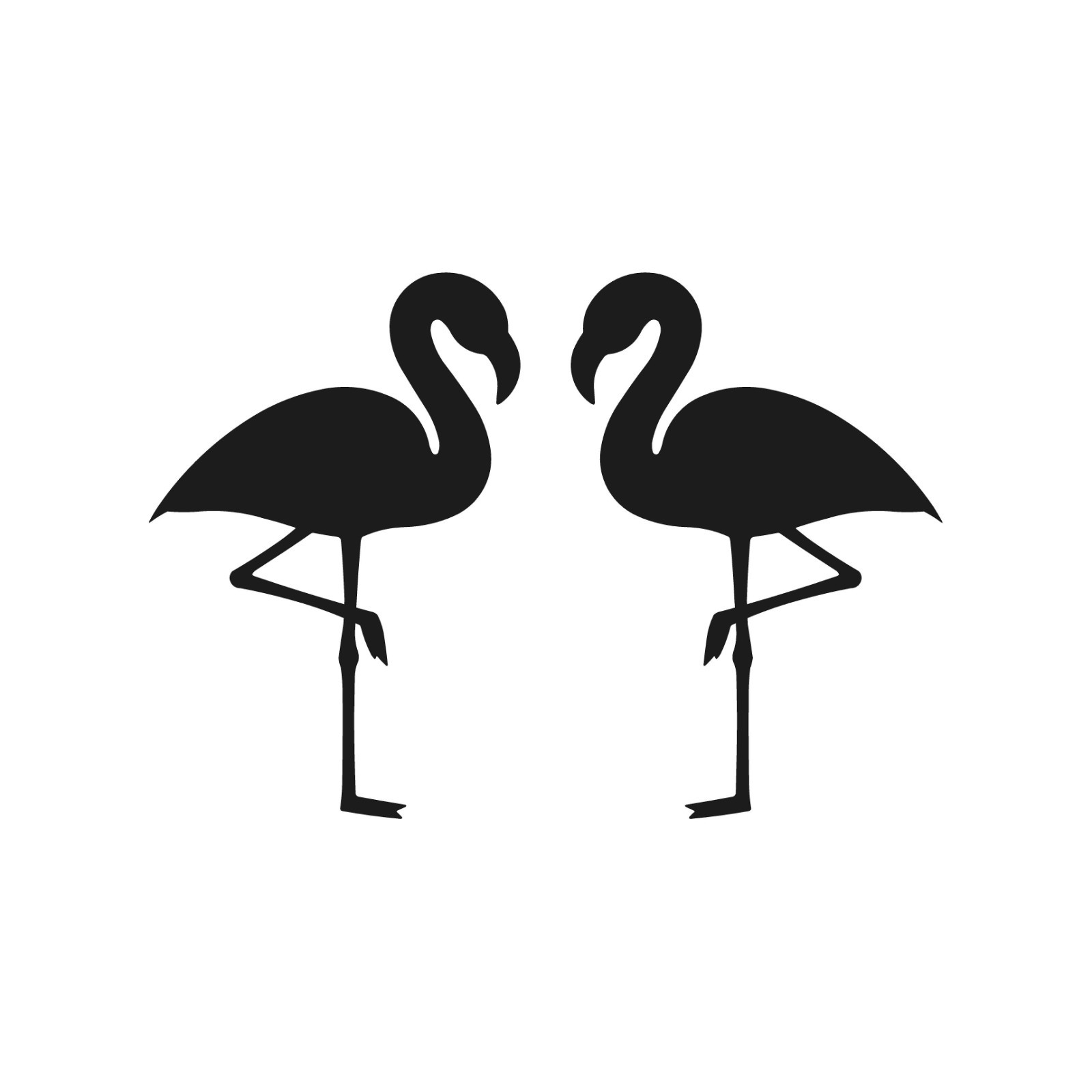 Set of 2 Flamingo Tropical Birds Vinyl Decal Window Laptop Sticker