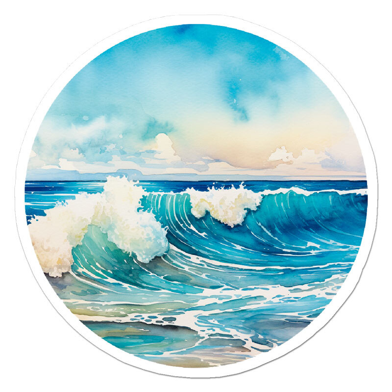 Beach Ocean Surf, Vinyl Decal Sticker, Indoor Outdoor, 3 Sizes, #11808