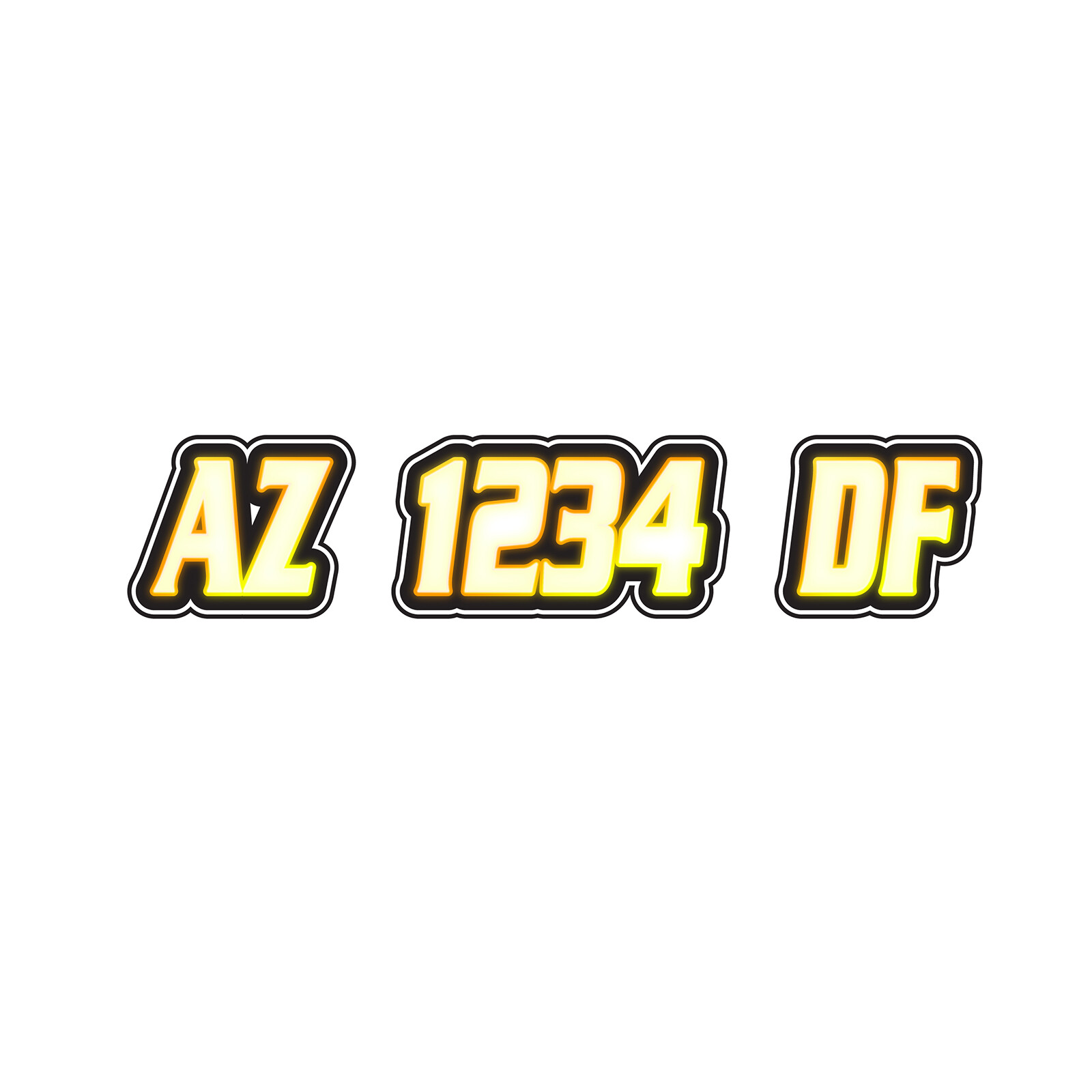 3 inch 2x Watercraft Number Custom Boat Registration Stickers3 inch Lighting