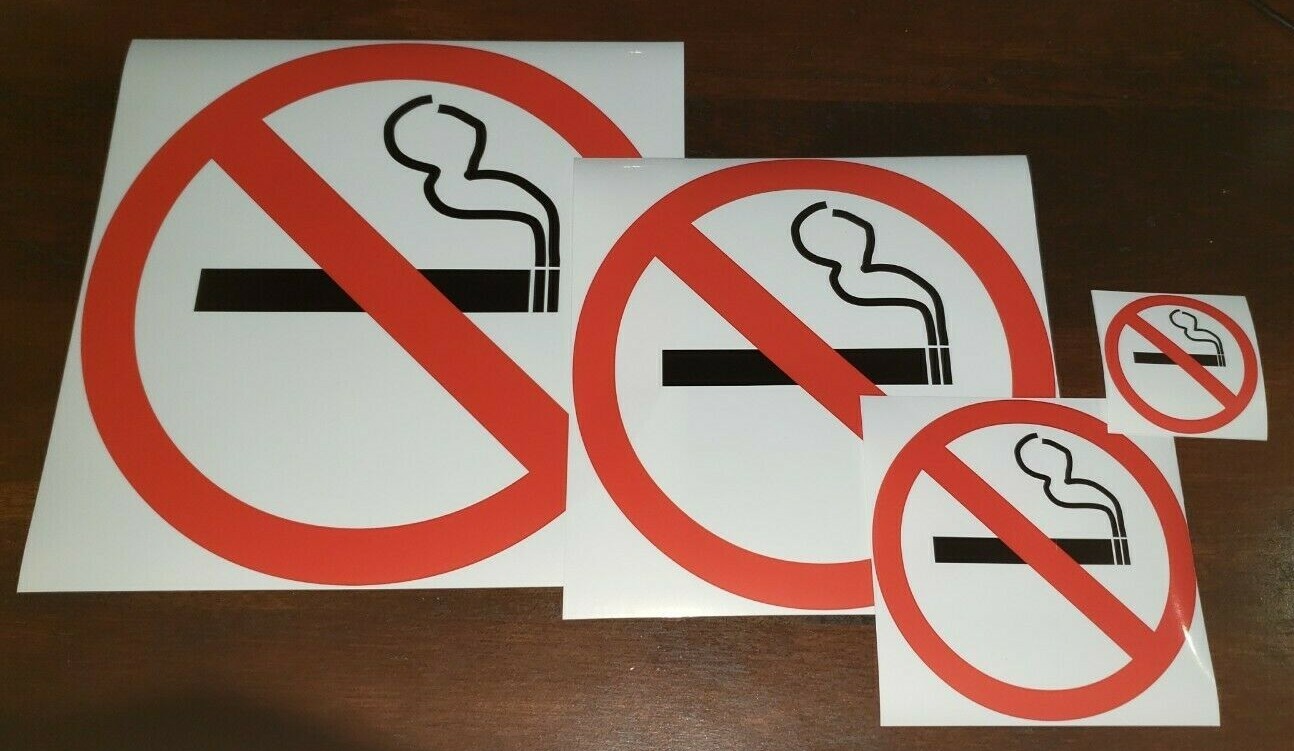 NO SMOKING STICKER SIGN **Choose your size** Adhesive Vinyl MADE IN USA