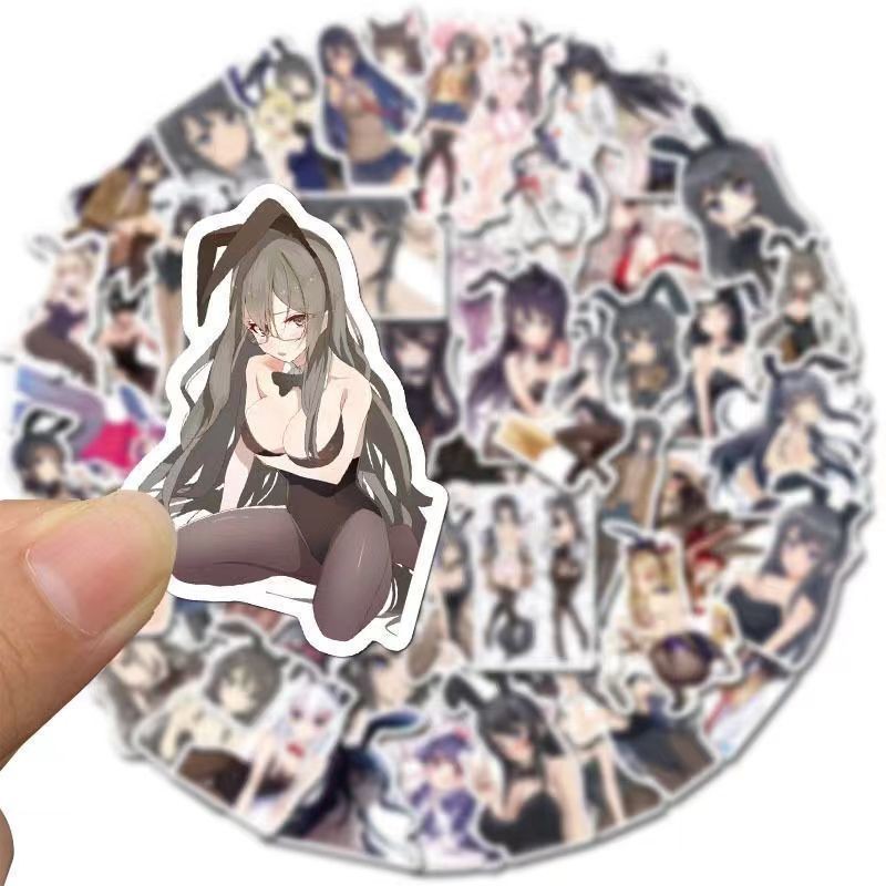 50PCS Anime Hentai Stickers Bomb Sexy Waifu Decals Vinyl Girls Laptop Skateboard