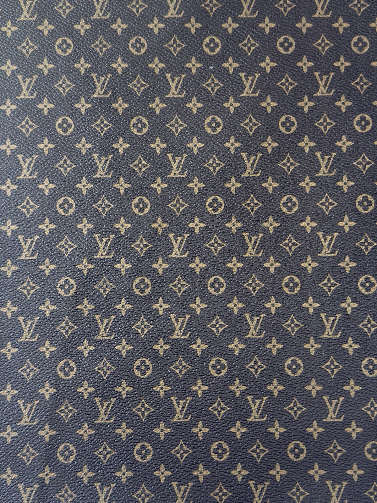 LV Brown Monogram Vinyl for Crafting Mini Size piece 12" X 12" Scrap