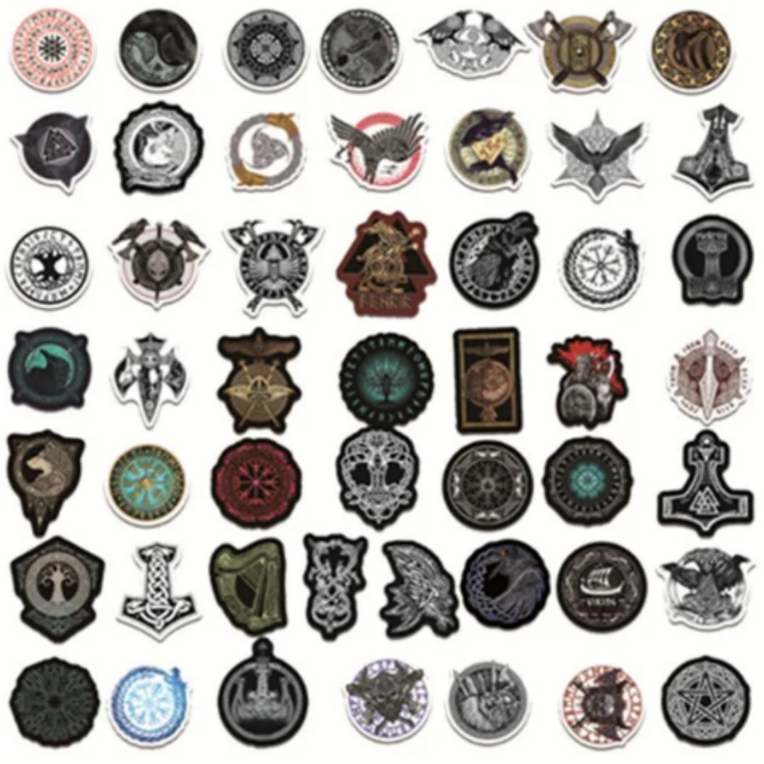 10 PCS Viking Old Norse Celtic Pagan Runic Totem Stickers BRAND NEW