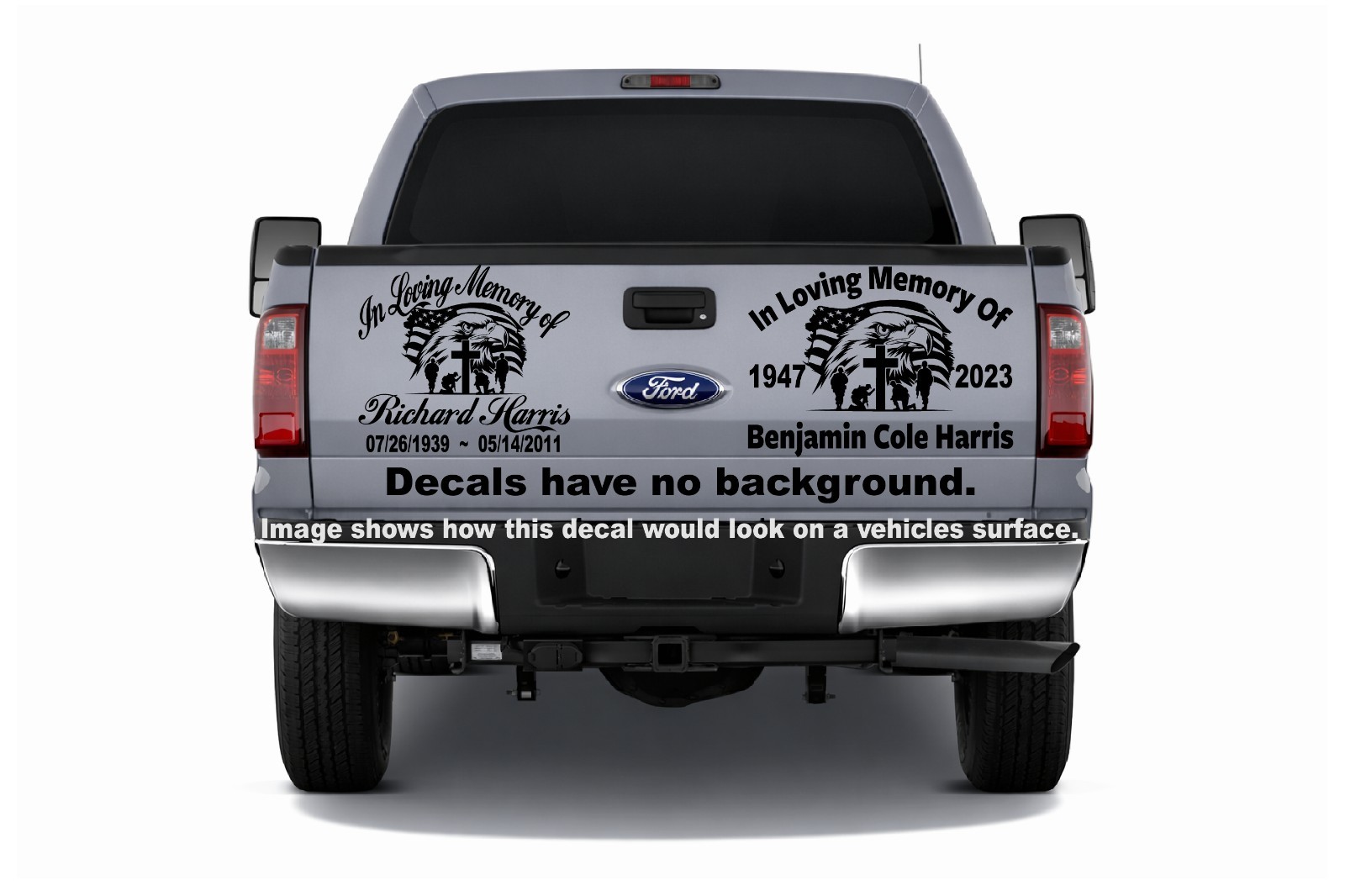 In Loving Memory Of – Military Armed Forces Sticker Decal Memorial Personalize 4