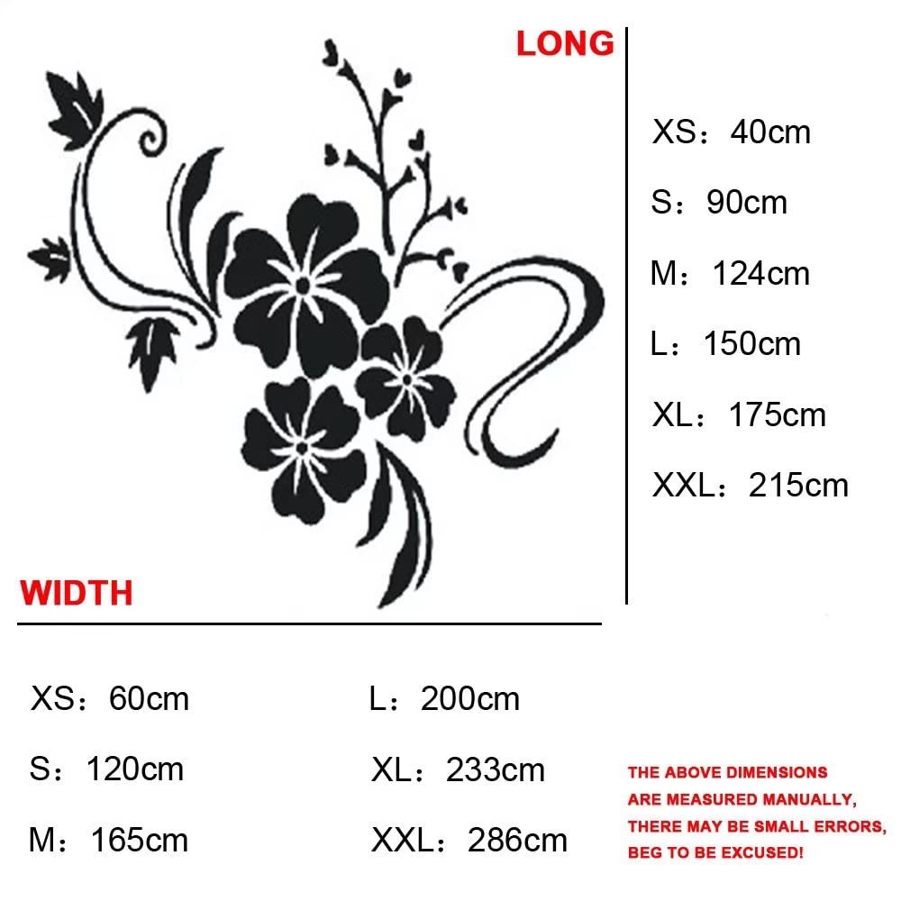 Wall Stickers 3D Flower Pattern – Family Wall Decals Living Room Wall Decor S…