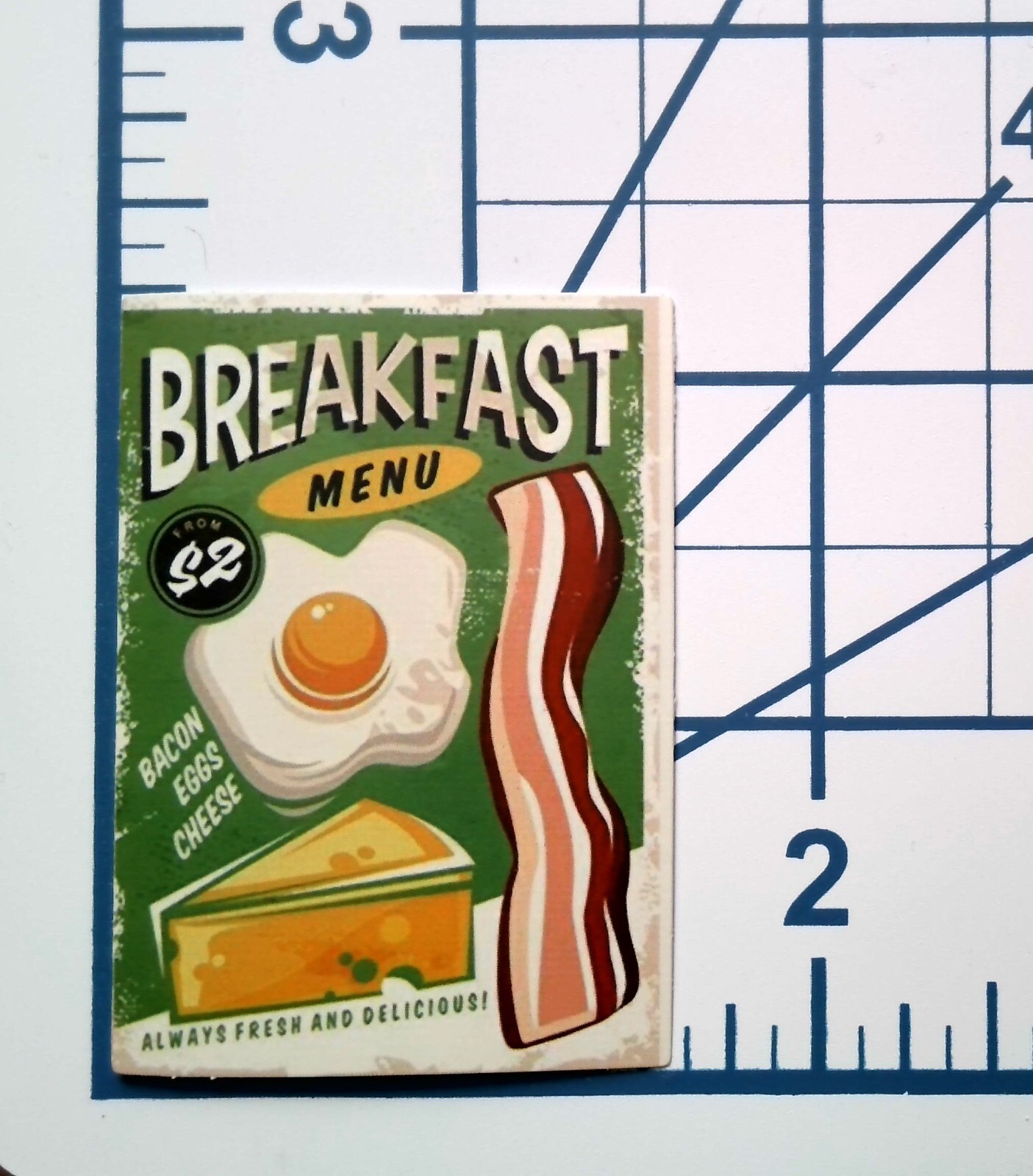 Breakfast Menu Vinyl Sticker Retro Diner Food Sign Die Cut Kitchen Decal