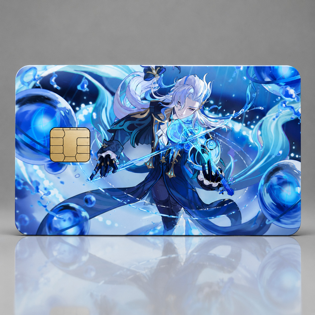 Neuvillete Hydro Dragon's Symphony Genshin Impact Debit Card Credit Card Skin