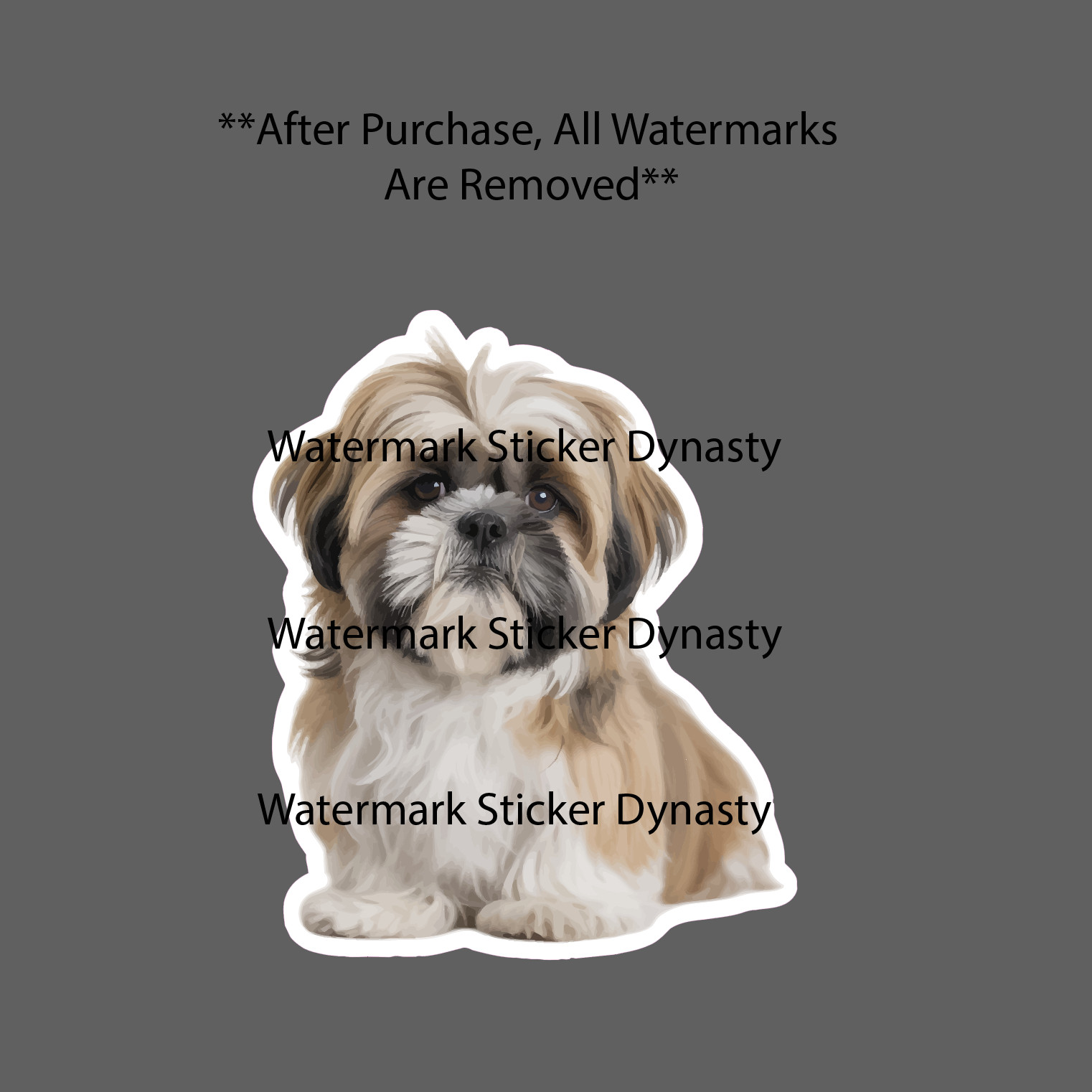 Shih Tzu Sticker Waterproof Decal Dog Animal Pet Breed Family Gift NEW