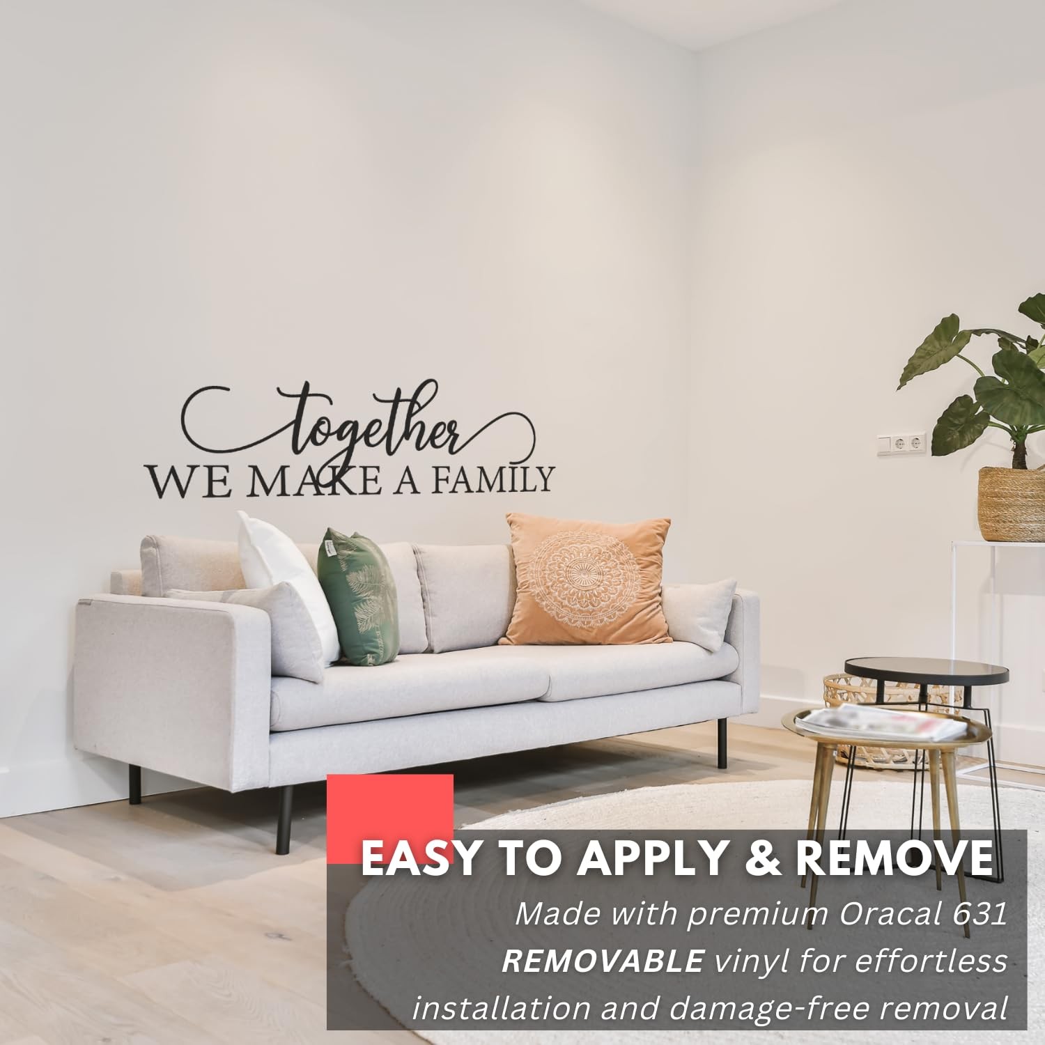– Large Family Wall Decals for Living Room Decor Family Wall Decor Wall Stick…