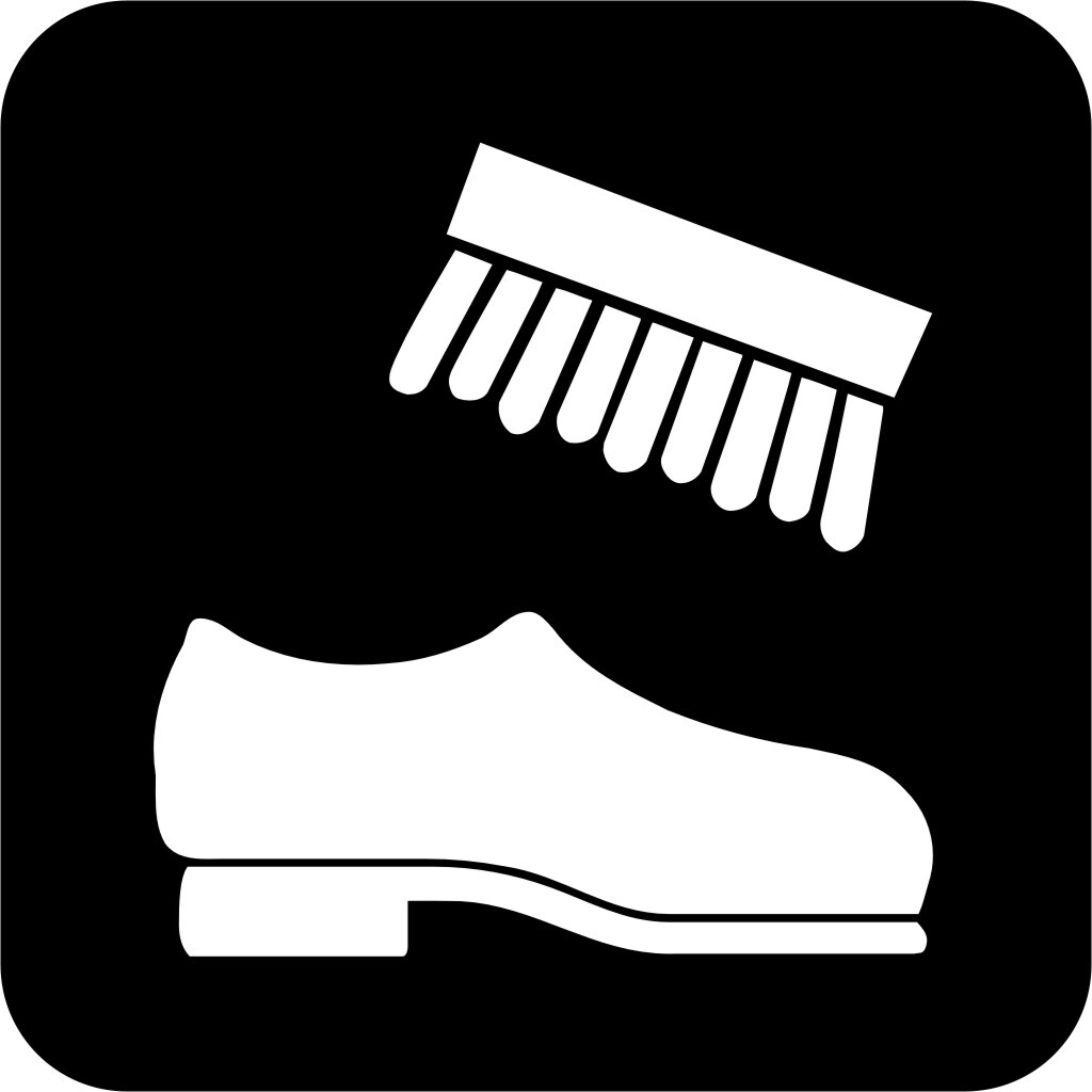 Shoe Shine International Symbol Window Wall Vinyl Decal Sticker