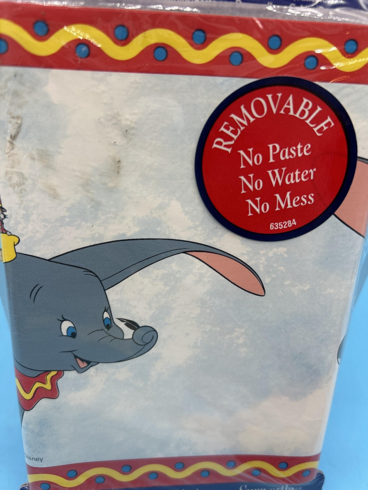 Sunworthy Disney Dumbo Self Stick Wall Border Decal 5yd Vinyl Circus Multicolor