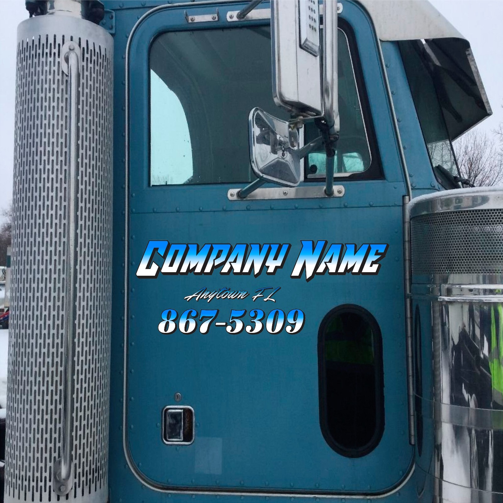 Custom Windshield Decal, Personalized Premium Automotive Vinyl text graphic CTDP