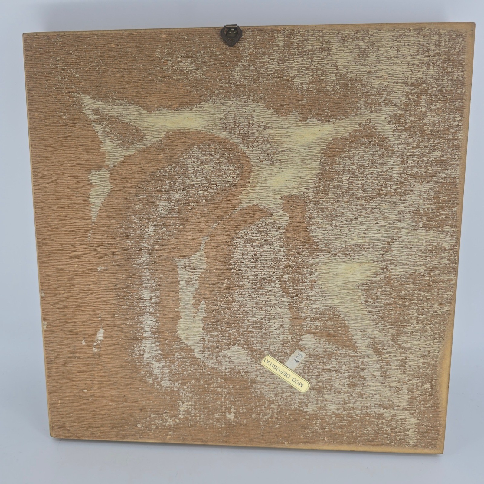 Vintage Italian 3D Faux Wood Plaques Set Mod Dep Spitzweg Alchemist Poor Poet