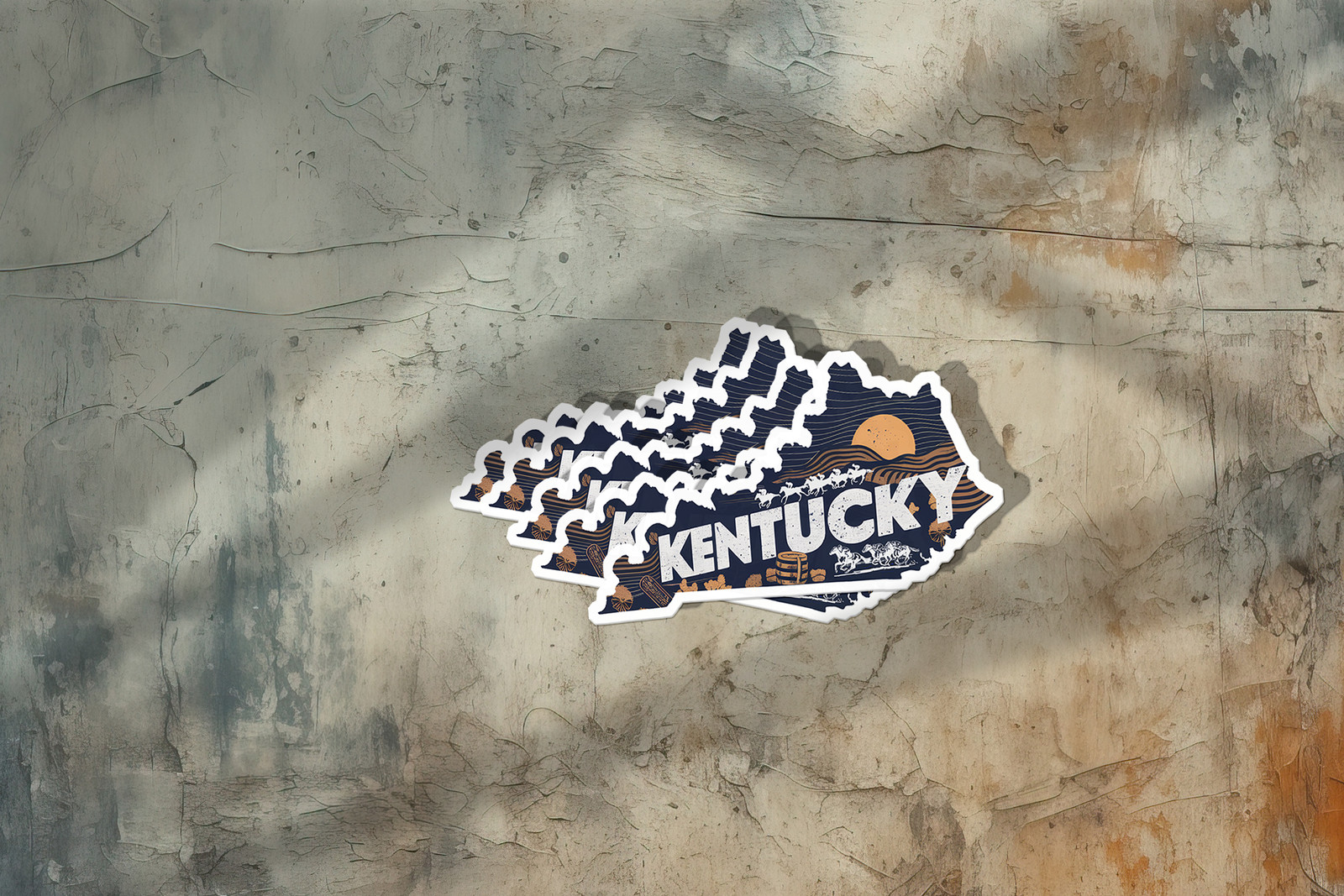 Retro Vinyl State Sticker – Kentucky