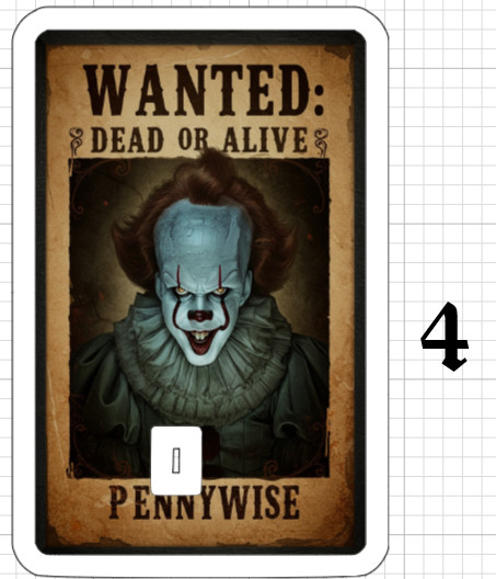 Wanted Poster Pennywise Credit Debit ATM Card Skin Sticker Halloween Horror IT