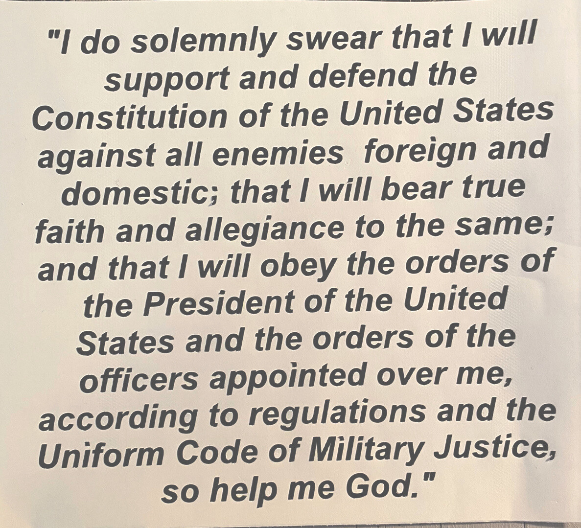 Vinyl Decal – Oath of Enlistment (Various Colors & Sizes)