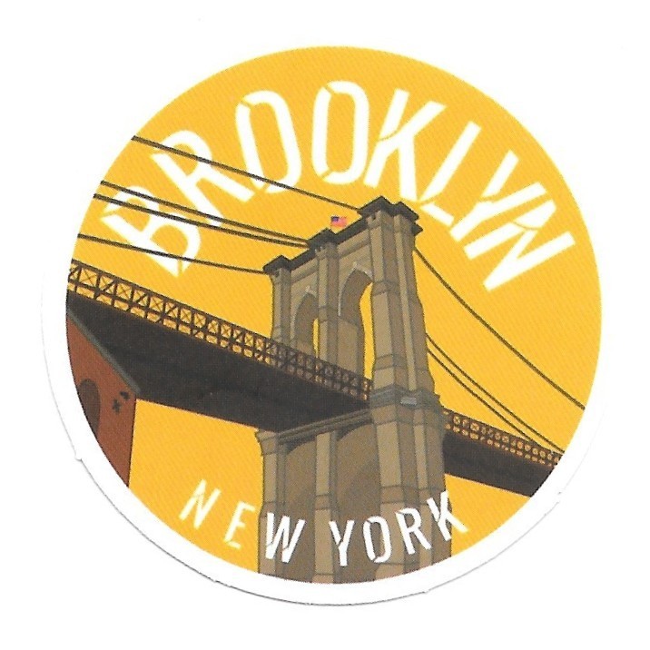 Brooklyn Bridge Sticker Die Cut New York Decal Travel Scrapbooking Journal