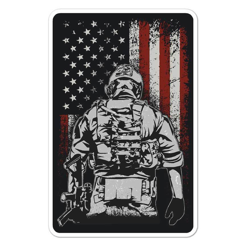 US Army Flag, Vinyl Decal Sticker, Indoor Outdoor, 3 Sizes, #7814