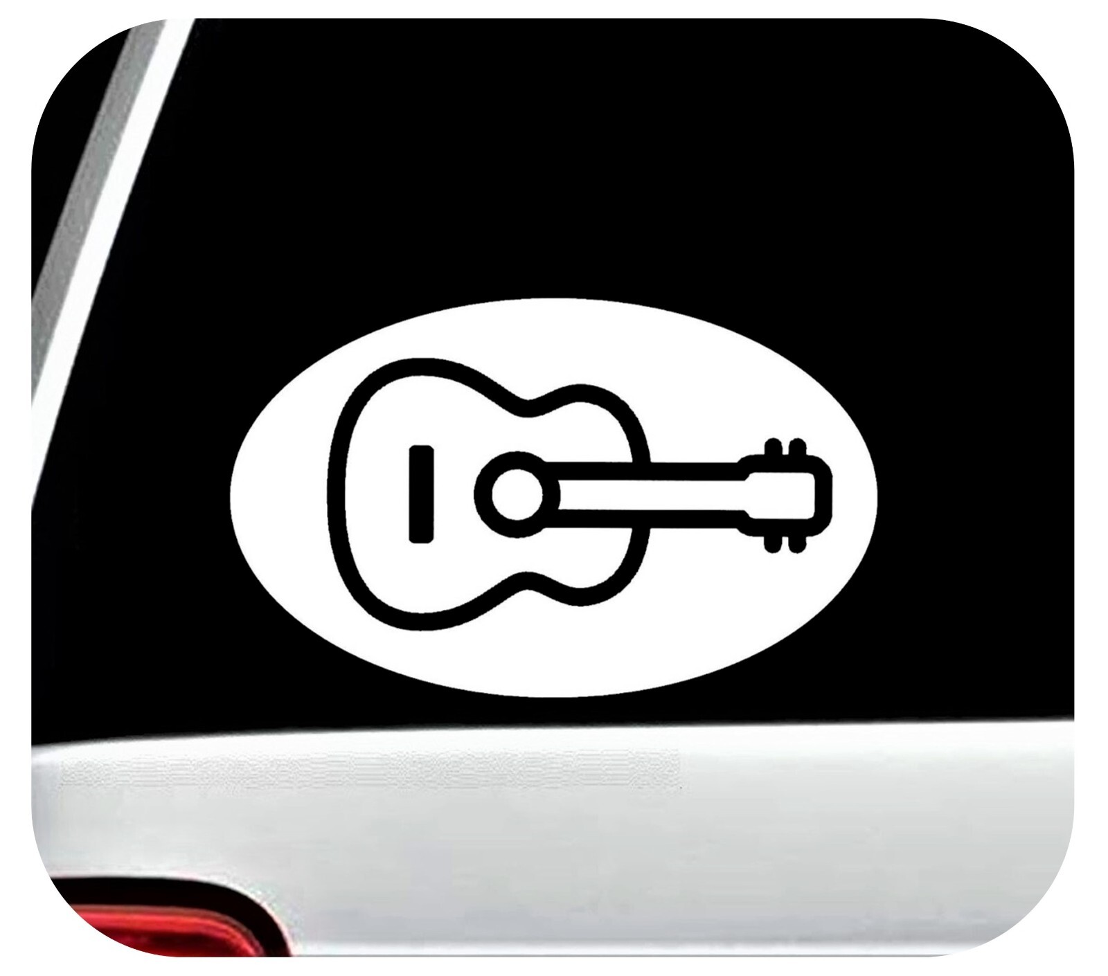 Guitar Oval Decal Sticker Acoustic Electric Amplifier Cord Strap Strings M1095