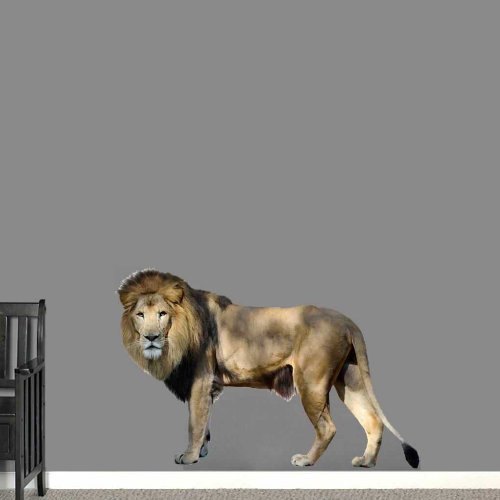 Real Life Lion Printed Wall Decal – Animals, Kids, Nursery, Playroom, Classroom