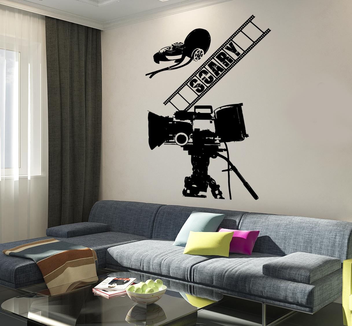 Wall Vinyl Decal Scary Movie Thriller Horrow Movie Film Cinema Decor z3769