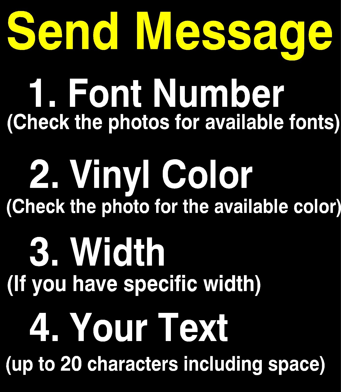 6" TALL CUSTOM Vinyl Lettering Decal Personalized Sticker Window Wall Text Name